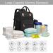 Portable Diaper Bag Backpack with Changing Station and USB - Waterproof Large Capacity Travel Bag with Insulated Pockets, Stroller Straps - Ideal Gift for Mom & Dad - Black - Buy Online on GoSupps.com