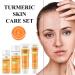 Turmeric Skin Care Gifts Set for Women - Travel Size 4-Step Kit with Cleanser Toner Serum & Cream for All Skin Types - Buy Online on GoSupps.com