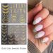 3D Metallic Gold Nail Stickers for Acrylic Nails - Self Adhesive Decals with Flowers, Leaves, and Lines - 12 Styles - Nail Art Supplies for Women, Girls, Kids - Buy Online on GoSupps.com