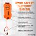Zone3 Swim Safety Buoy/Dry Bag 28L - Hi Vis Orange | Essential Open Water Swimming Gear - Buy Online on GoSupps.com