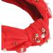 Rhinestone Knotted Jeweled Headband Elegant Rhinestone Hair Band Ornament for Bridal Shower (Red) - Buy Online on GoSupps.com