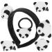 Beaupretty 1 Set Hair Ties Hair Jewelry Hair Bands Hair Scrunchies Ponytail Holder Hair Ropes Hair Ring Scrunchies Panda Headband Scrunchy Hair Tie Panda Pin Plush X1 Modeling Accessories