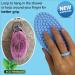 2 in 1 Exfoliating Body Scrubber: Silicone Shower Massager Brush with Premium Loofah Head - Skin, Scalp, and Hair Exfoliation in Shower - Buy Online on GoSupps.com