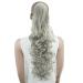 Imissu 24-Inch Thick Chaotic Curly Ponytail Extensions - Clip-In Jaw-Claw Hair Parts (Gray) | International Shipping Available - Buy Online on GoSupps.com