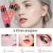 CkFyahp 3-in-1 Cream Blush Stick with Brush | Lightweight, Long-Lasting Makeup Stick for Cheeks, Lips, and Eyes | Face Blush Cream for Mature Skin - Rose Pink - Buy Online on GoSupps.com
