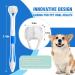 Pawsitive Vibes Dog Toothbrush Set - 3-Sided Silicone Toothbrush for Dogs Cats & Puppies - Easy & Safe Cleaning - Buy Online on GoSupps.com