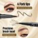  Electri-HQ 2 x Eyebrow Pencils Dark Brown and Light Brown Microblading Eyebrow Pencil Waterproof Liquid Eyebrow Pencil Create Long-Lasting Natural Makeup Fine (Double Title 2) - Buy Online on GoSupps.com