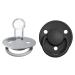 BIBSE de Lux Schnuller 2-pack BPA-free cherry shape nipple.Silicone made in Denmark.0-36 months (2-pack) cloud / black 0-36 months (2-pack) Cloud / Black