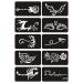 Xmasir 5 Sheets 70pcs Small Glitter Woman Drawing Tattoo Stencil Set for Kids - Cute Airbrush Stencils & Templates - Buy Online on GoSupps.com