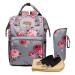 Approach multifunctional mom backpack waterproof winding backpack with a large capacity with diaper pad stroller belts and USB connection diaper bag for mom and dad LD24 Chahuagray