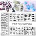 Geometric Blue Nail Art Stamping Plates Set - 5pcs Stainless Steel Transfer Template Kit - Buy Online on GoSupps.com