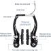 Riakrum 2 Sets V-type Bike Brakes with Braking Cables - Mountain Bike Brake Kit - Buy Online on GoSupps.com