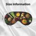 Cartoon Vegetable Fruit Print Double-Sided Eye Mask | Soft Light Blocking Sleep Mask for Quality Rest - Buy Online on GoSupps.com