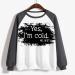 oelaio Sweatshirts for Women Yes I'm Cold Me 24:7 Sweatshirt Women's Fun Letter Print Raglan Long Sleeve Black - Buy Online on GoSupps.com