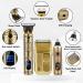 Saoilli Professional Hair Trimmer Set - Cordless Barber Clippers for Men - T-Blade Beard Trimmer & Nose Hair Trimmer - Electric Shaver Razor for Hair Cutting & Grooming - Bronze - Buy Online on GoSupps.com
