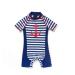 Baby Boys Sunsuit UPF 50+ Sun Protection All in One with Zipper Swimwear with Sun Hat(Captain 18-24Months) Captain 18-24 Months