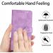 Shop Stylish Flower Pattern Folding Cover for Redmi 9C | PU Leather Protective Case with Stand & Card Slots - Violet - Buy Online on GoSupps.com