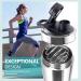Junundjing Stainless Steel Protein Shaker - 700ml with 200ml Compartment & Mixing Ball | Ideal for Nutrition & Protein Shakes - Buy Online on GoSupps.com