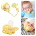 Golden Baby Pacifier - Curved Design Safe Materials Ages 6-18 Months - Buy Online on GoSupps.com