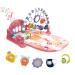 Baby Play Mat Baby Gym,Funny Play Piano Tummy Time Baby Activity Gym Mat with 5 Infant Learning Sensory Baby Toys, Music and Lights Boy & Girl Gifts for Newborn Baby 0 to 3 6 9 12 Months (Pink)