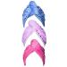 Ulalaza Microfiber Hair Towel for Women Drying Head Turban Twist Wrap with Buttons 3 Pack