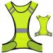 Reflective Night Running Vest with Adjustable Strap & Breathable Holes, Ultrathin Lightweight Safety Vest with 360 High Visibility for Running, Jogging, Cycling, Hiking, Walking, Yellow