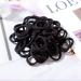 ZBORH 50PCS Black Hair Ties for Women - Seamless Elastic Ponytail Holders, No Damage for Thick Hair - Buy Online on GoSupps.com