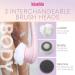 Blushly Rechargeable Exfoliating Body Brush with 3 Cleansing Heads | Shower Body Brush - 14 Turquoise - Buy Online on GoSupps.com