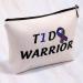 MBMSO Diabetic Supplies Bag - T1D WARRIOR Diabetes Awareness Ribbon Cosmetic Organizer Travel Bag for T1D Gifts - Buy Online on GoSupps.com