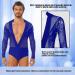 JEATHA Men's Shiny Rhinestone Latin Dance Bodysuit T-Shirt - Royal Blue, Size B Small - Buy Online on GoSupps.com
