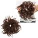 Tousled Updo Messy Bun Hair Extension - Medium Brown Synthetic Wavy Hairpiece for Women - Buy Online on GoSupps.com