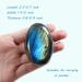 MAIBAOTA 2.4" Labradorite Healing Crystal Gemstones Pocket Polished Moonstone Gifts Oval Shape Reiki Spiritual Energy Nature Crystals for Women Men Relief Balancing Stress Divination Meditation - Buy Online on GoSupps.com