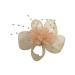 Ladies Beaded Flower Fascinator Clip Weddings Races Royal Ascot Hair Clip (Peach)
