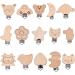 Uieamsio 15 piece of pacifier clip wood baby pacifier chain clip accessories wooden clip for pacifier chain closure pacifier chains clips for pacifier chain make yourself set