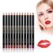 Lip Liner Pencil Set 12 pcs/Set Long Lasting Matte Waterproof Lipliner Pen Set with 12 Colors Define Lips for a Fuller Look