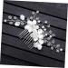 minkissy Wedding Headpiece Bridal Headdress wedding headgear rhinestones pearl flower comb white accessories Pearl Rhinestone Hair Comb Wedding dress Wedding Hair Comb - Buy Online on GoSupps.com