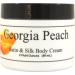 Eclectic Lady Georgia Peach Satin and Silk Cream Body Cream Body Lotion 2 oz - Shea Butter Aloe Silk Amino Acids Vitamin E Phthalate-Free Handcrafted in USA - Perfect For Women 2 Ounce (Pack of 1)