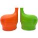 MYINNI Silicone Sippy Cup Lids - 2 pcs Non-Plastic BPA Free Transitioning Stretch Lids | No Leaks, Spill Proof, Reusable - Green/Orange - Buy Online on GoSupps.com