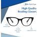 Stylish Full-Rimmed Cat Eye Reading Glasses - Non-Prescription Classic 1.0x Magnification Lens - International Shipping Available - Buy Online on GoSupps.com