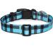 Suredoo Adjustable Dog Collar - Soft Nylon Comfort for Small to Large Dogs - S Size (Blue Checkered Neck 25-40 cm) - Buy Online on GoSupps.com