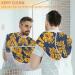 Abstract Yellow Floral Beard Bib Apron | Beard Hair Catcher for Men | Perfect Father's Day & Christmas Gifts - Buy Online on GoSupps.com