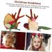 WOFASHPURET 2 Pairs Christmas hair clips winter hair barrettes Deer Horn Barrettes Hair Clips deer horn hair clip xmas kids hair pin Xmas hairpins kids decor Fairy non-woven fabric props Miss - Buy Online on GoSupps.com