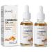 2PCS Turmeric Dark Spot Corrector Serum Oil Turmeric Repair Face Serum Natural Turmeric Skin Dark Spot Skin Care Moisturizing Repair Serum Turmeric Serum for Face & Body(30ml)