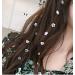 3 PCS Crystal Flower Long Hair Decorative Headdress Hair Extensions - White | Women's Streamline Hairpin Accessories - Buy Online on GoSupps.com