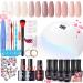 Gellen Gel Nail Polish Kit with U V LED Light 54W Nail Dryer  6 Gel Nail Nude Colors  No Wipe Top Base Coat  Nail Art Decorations  Manicure Tools  All-In-One Manicure Kit  Gentle Nudes Blush Tones
