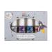 Miss Nella Magic Safari Glitzer Nailack 4 Set: pink red purple & blue removable nail polish especially for children peel-off formula non-toxic water-based and odor-neutral (space)