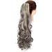 S-noilite Clip in Ponytail Extension 24 Curly Dark Brown & Ash Blonde - Synthetic Hairpiece for Women - Buy Online on GoSupps.com