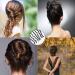 6-Piece Metal Hair Comb Clips for Updo Bun - Black Hair Accessories for Women - Buy Online on GoSupps.com