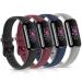 4 Pack Bands for Fitbit Luxe Bands, Soft Silicone Wristband Replacement Strap for Fitbit Luxe/Luxe Special Edition Fitness Tracker Women Men (Small, Black/Wine Red/Navy Blue/Grey) Black/Wine Red/Navy Blue/Grey Small