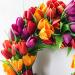 20-Inch Tulip Wreath | Handmade Artificial Floral Garland for Spring & Weddings | Front Door & Home Decor - ZY934541P16F8 - Buy Online on GoSupps.com